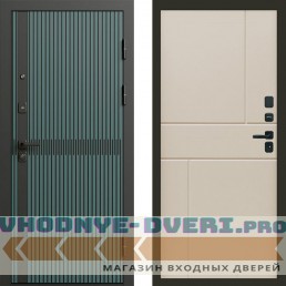 Дверь Termo Door ГРАУНД Velutto Verde Бетон Горизонт Слоновая кость